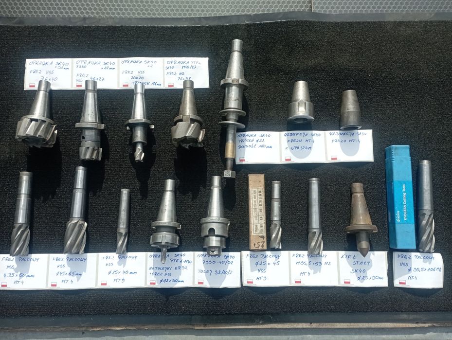 Oprawa frezarska, uchwyt frezarki zestaw FWP SANDVIK microbore Tarnów MK3 MK4 SK40 DIN40 trzpień frezarski frez , kieł do frezarki frezarko tokarka