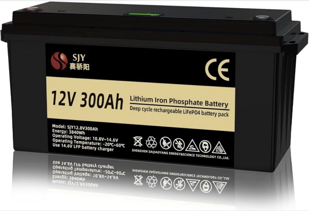 LiFePO4 аккумулятор 12V 300Ah (3840 Wh) SJY