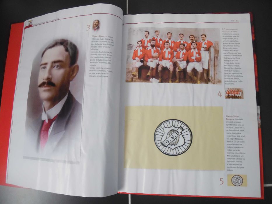 Livro História Visual do S.L. Benfica muito ilustrado. Clássicos.