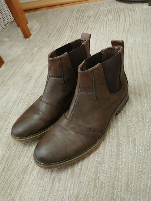 Buty męskie wsuwane brazowe