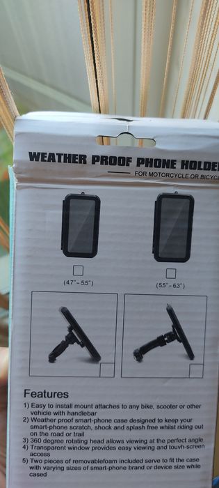 Suporte impermeável  telemóvel moto ou bicicleta