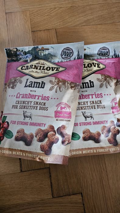 Carnilove przysmaki dla psów z jagnięciną i żurawiną, 2 paczki