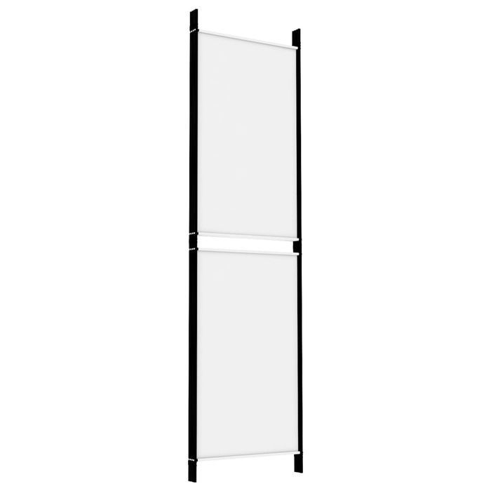 vidaXL Parawan 4-panelowy, biały, 200 x 180 cm, tkanina