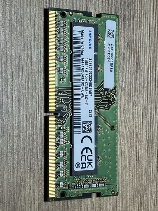 Pamięć RAM do laptopa Samsung 16 GB DDR4 3200 MHZ