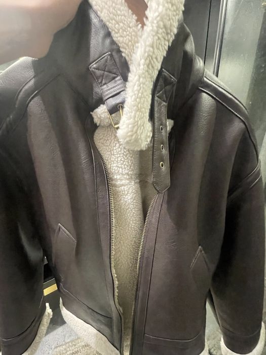 Kurtka skurzana z kożuchem