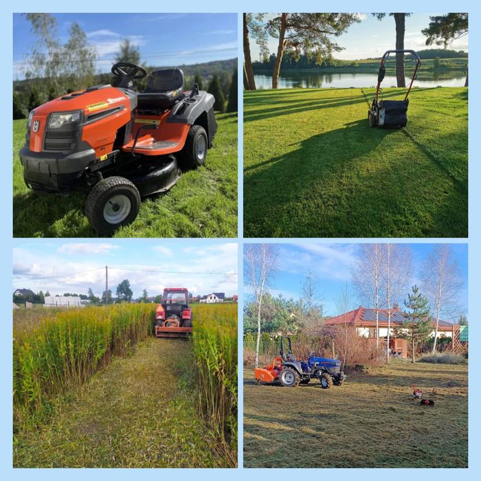 Usługi ogrodnicze gleboryzarka separacyjna niwelacja terenu kosiarka