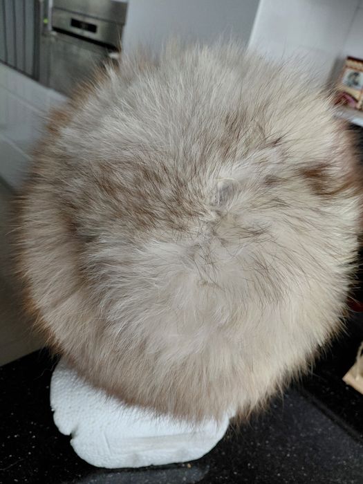 Czapka naturalna futerko vintage