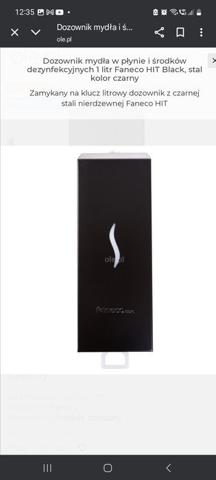 Dozownik mydła w płynie i środków dezynfekcyjnych 1 l HIT czarny