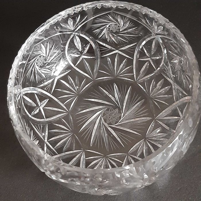 Kryształowa misa ,salaterka  , kryształ bogato szlifowany