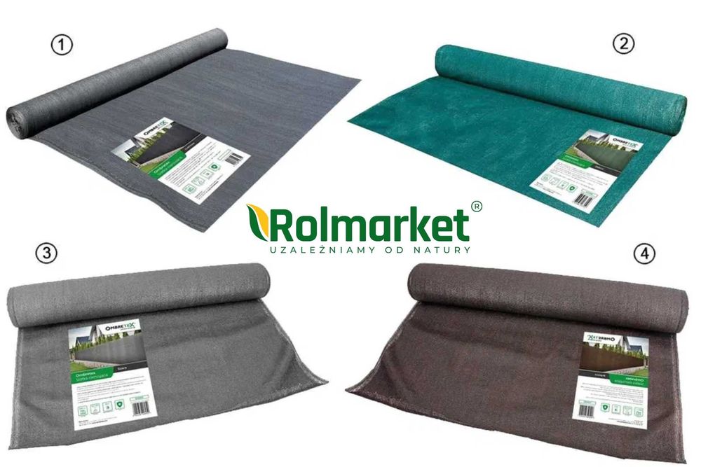 SIATKA CIENIUJĄCA dzianina mata osłonowa na płot maskująca 1,5x25m MIX