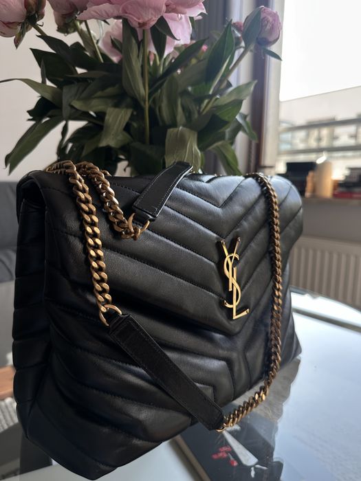 Torebka YSL, Loulou medium, lambskin, czarna, oryginal
