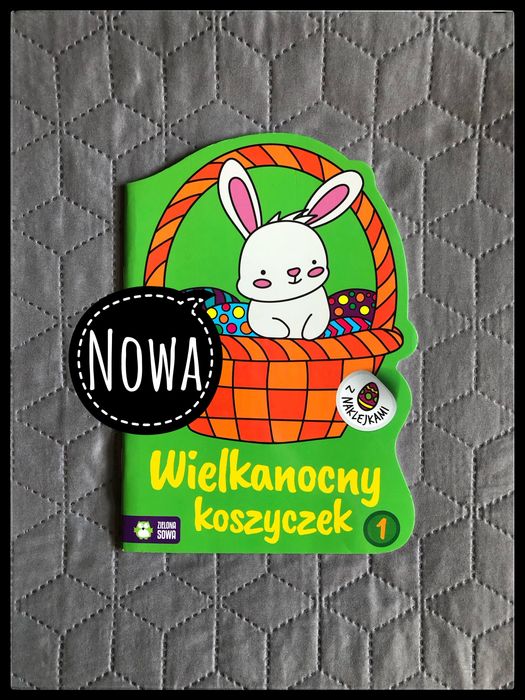 425. Nowa kolorowanka Wielkanocny koszyczek z naklejkami
