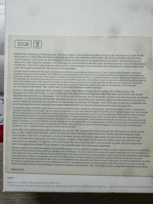 Ipad de 32GB, com 3G, ideal para viajar.