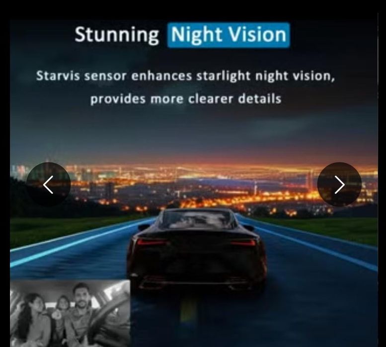 Câmera automotiva frontal e traseira