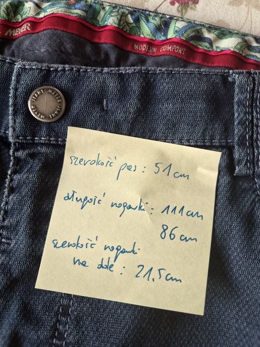 Spodnie granatowe marki Meyer 56 XXL lux elegancja