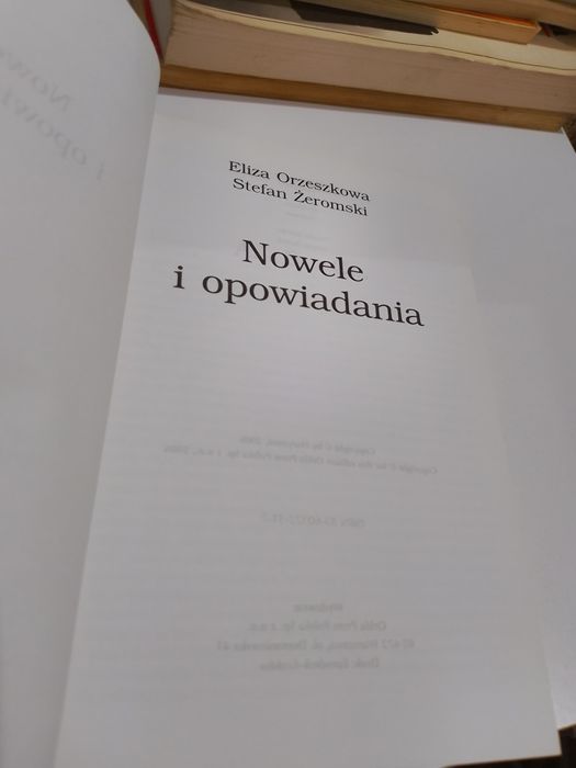 Żeromski Orzeszkowa Opowiadania i nowele