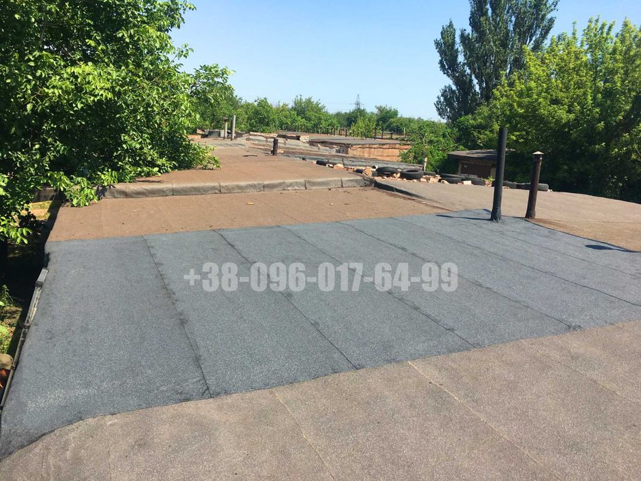 Кровля крыш еврорубероидом с гарантией. Гаражи, балконы, квартиры.