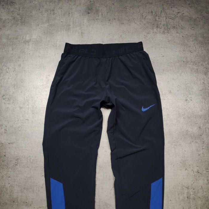 MĘSKIE Spodnie Joggery Dresy Sportowe Granat Nike PRO Combat Tech