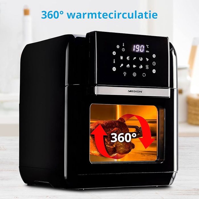 Багатофункціональна аерофритюрниця MEDION об’єм 10 л XXL