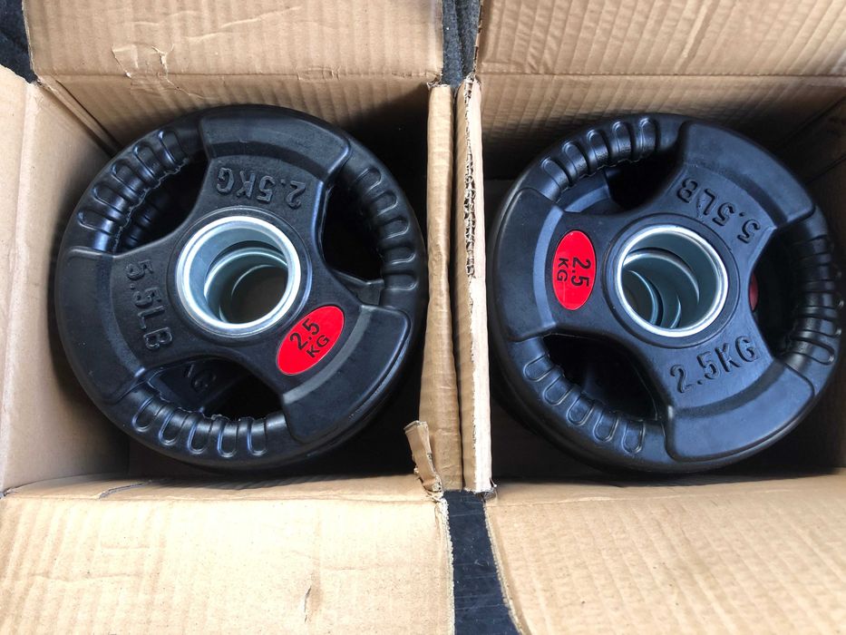 Obciążenie Olimpijskie 51mm żeliwne ogumowane typu kierownica 2x 2,5kg