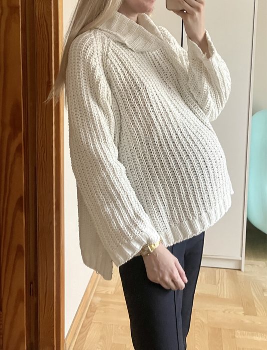 Golf kremowy xl luźny miekki