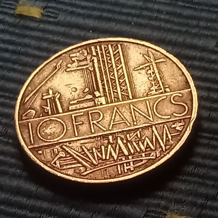 moeda 10 francos franca 1978