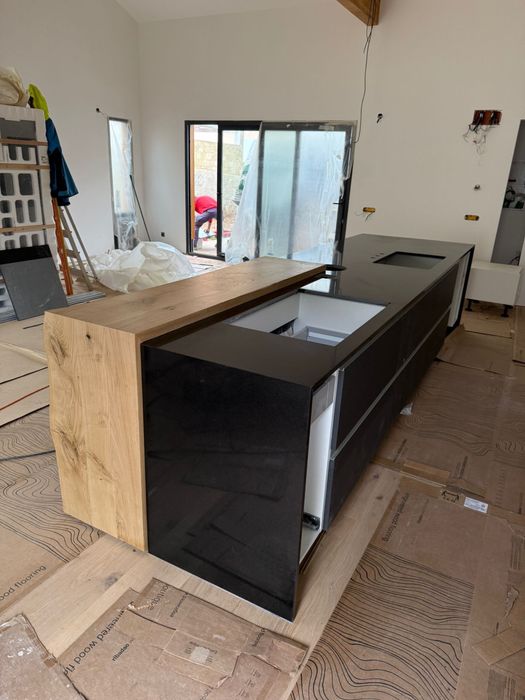 Tampo de cozinha de madeira maciça