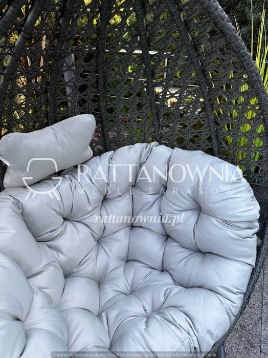 Fotel Wiszący Technorattnowy XXL Kokon Ogrodowy 2 Kolory PROMOCJA