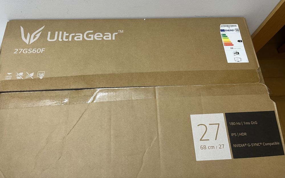 Monitor Ultragear LG   27’’   180hz  IPS  FHD