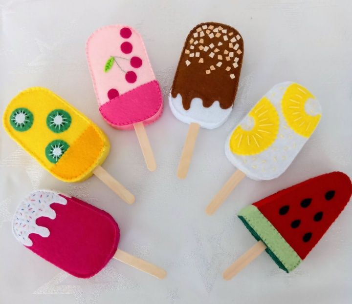 Lód z filcu, lody do zabawy