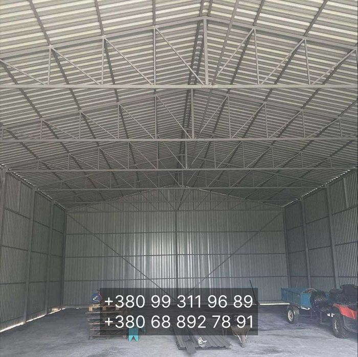 Будівництво ангарів складів під ключ 10х18 12х24 15х30 18х60 24х100