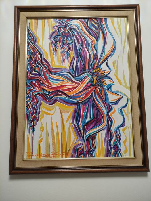 Quadro pintura a óleo sobre tela de pintor credenciado e certificado.