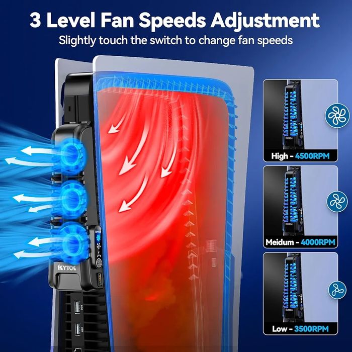 Wentylator kytok do ps5 usb hub