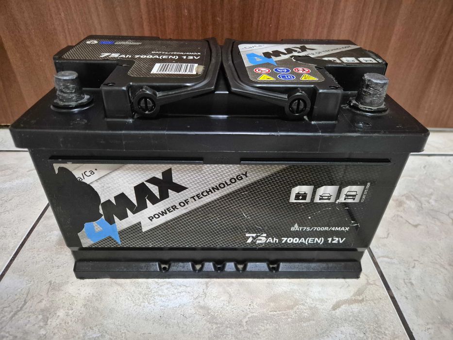 Bateria Akumulator 4Max 75Ah 700A w Bardzo Dobrym Stanie