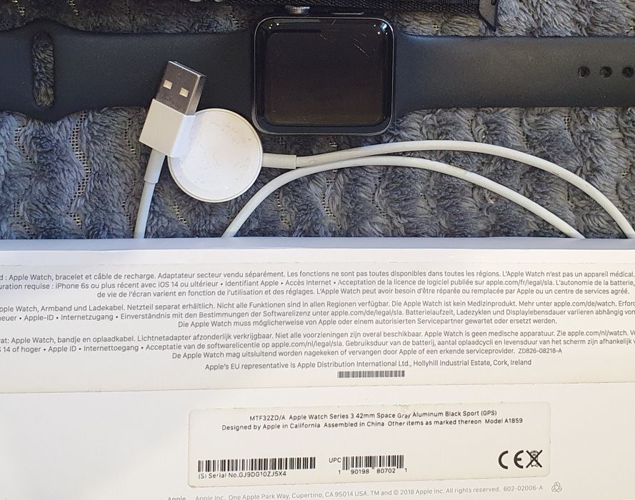 Apple Watch Series 3 42 mm GPS, Space Gray