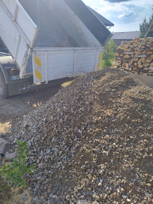 Piach żwir kamień brodnica wywrotka hds minikoparka