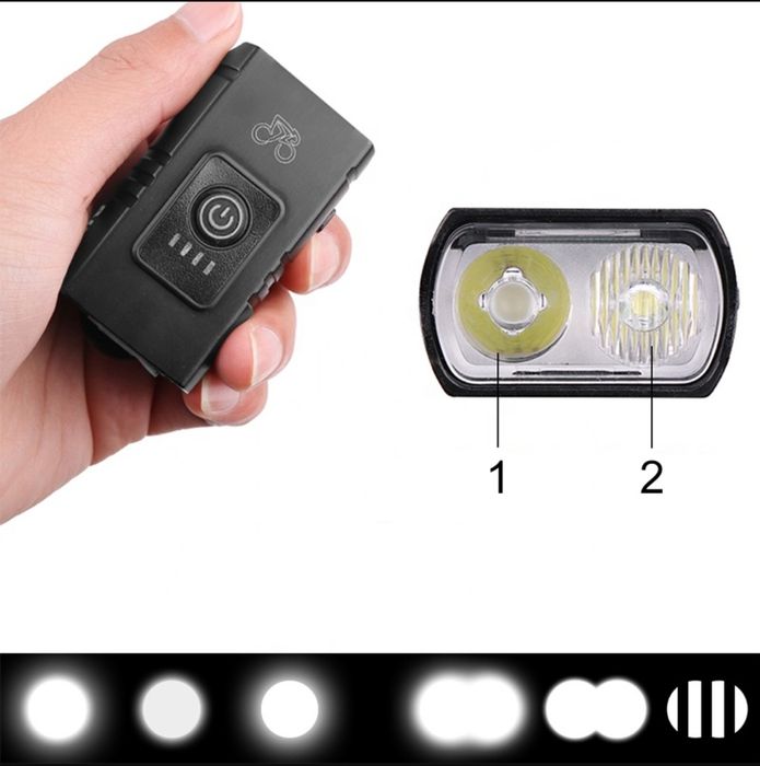 Nowa LAMPKA rowerowa 800LM + LAMPKA TYLNA BC-100