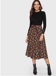 Saia de bombazine - varias cores, tamanho M