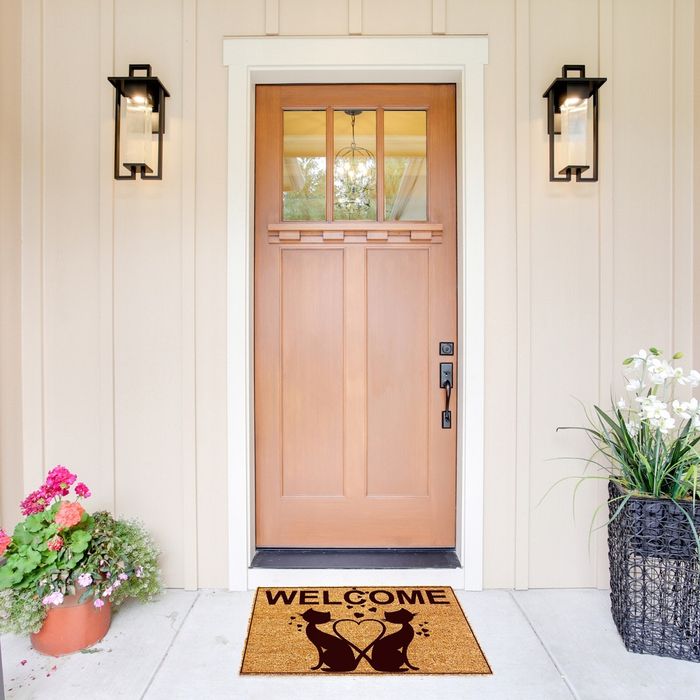 Wycieraczka pod drzwi gruba 60x90cm mata do butów KOTY DWA