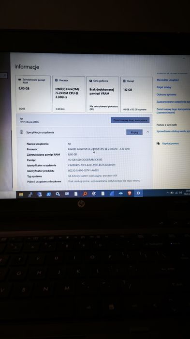 Laptop HP Probook 6460b SSD120/8Gb