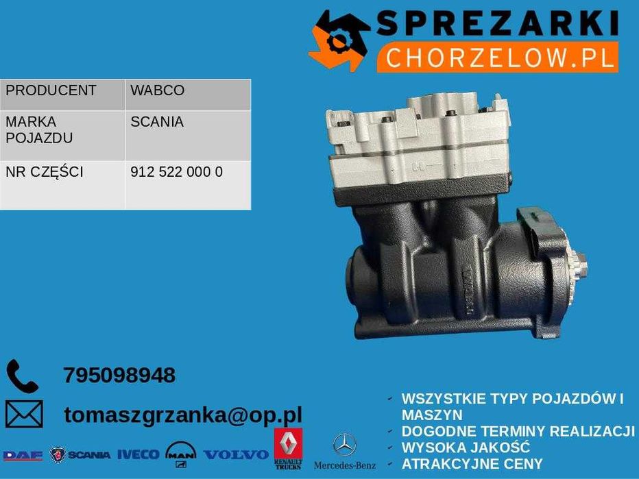 Sprężarka powietrza Scania Euro 6
