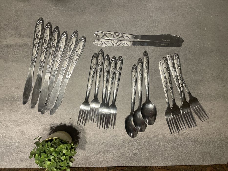 Zestaw sztućców turystycznych Stal nierdzewna