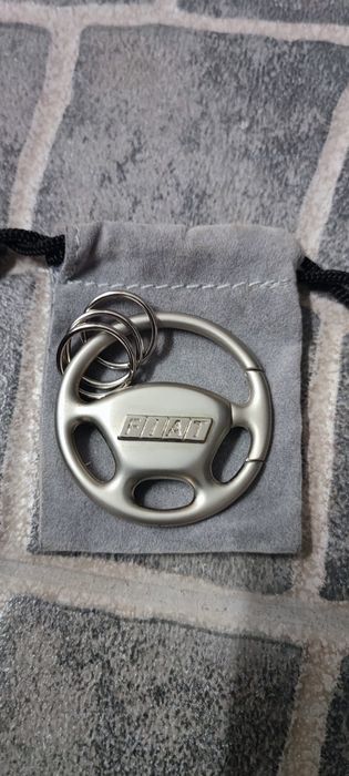 Porta-chaves FIAT - Volante Metálico com Mola (inclui bolsa)