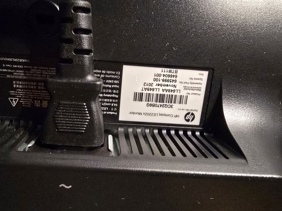 monitor hp compaq 2202