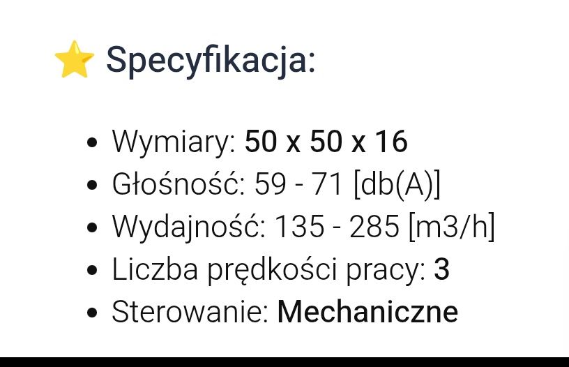 Okap Maan Juno 50 Czarny + gratis filtr węglowy