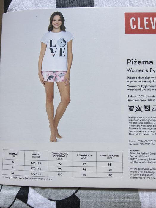 Piżama damska cleve