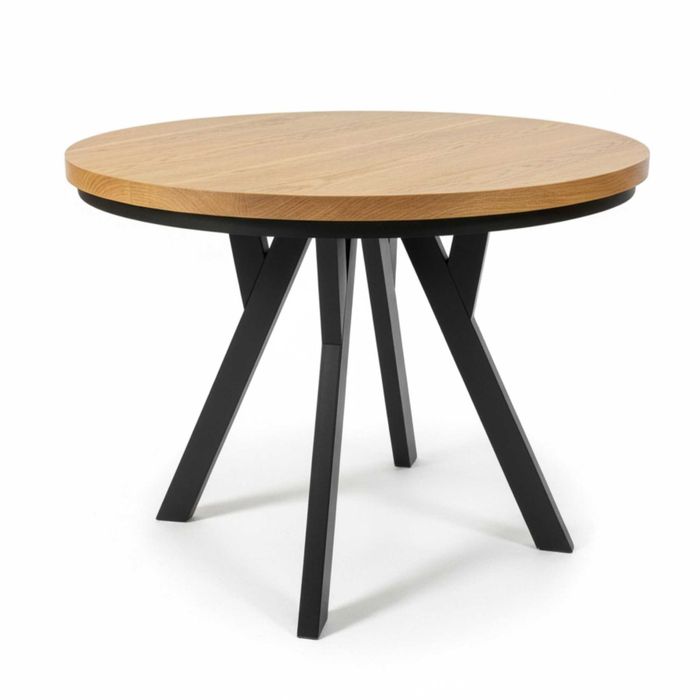 Okrągły stół rozkładany 100/200 loft noga Y do jadalni, salonu, kuchni