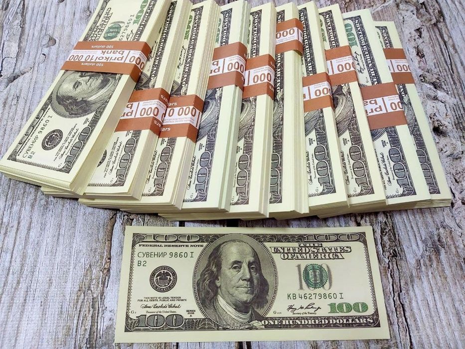 10 пачек 100$ Сувенирные доллары Сувенірні гроші
