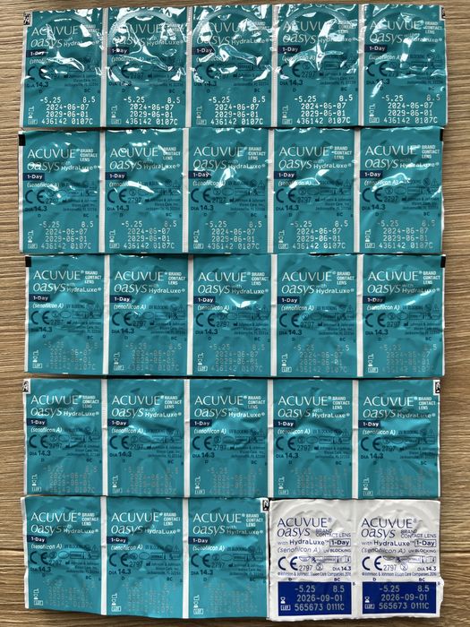 Soczewki Acuvue oasys with hydralux 1day -5.25