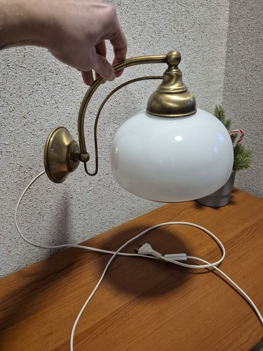 Kinkiet st. idealny vintage prl mosiądz z mosiadzu mosiężny